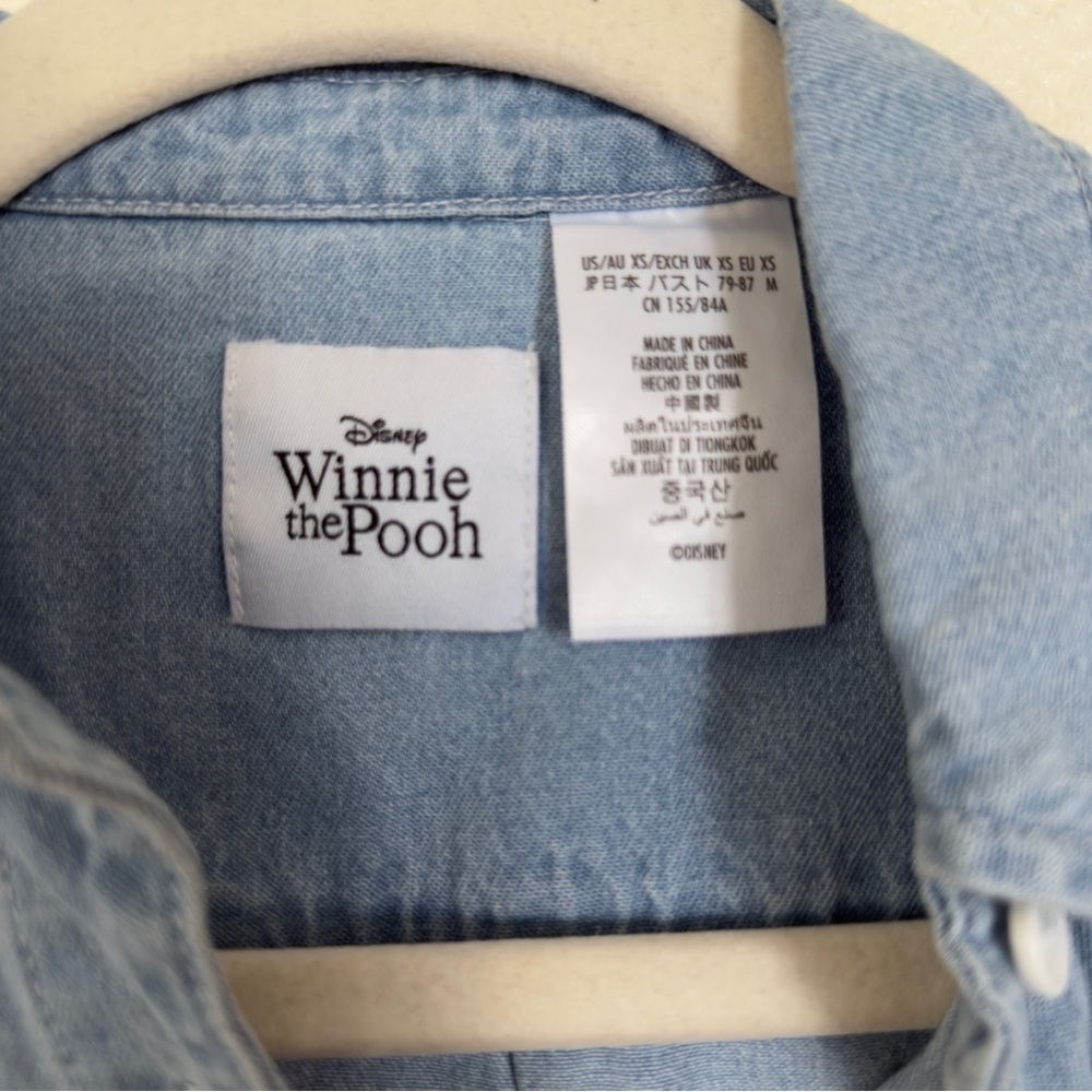 Disney Winnie the Pooh and Pals Denim Shirt for Women size XS - Picture 6 of 9